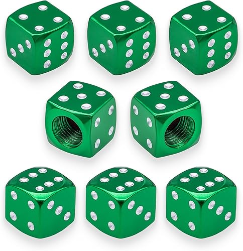 Vista 93 de 4 tapas de vástago de válvula de neumático estilo dado, con anillo de goma O, cubiertas universales de aleación de aluminio a prueba de polvo