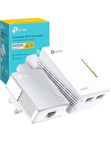TP-Link TL-WPA4221 KIT AV600 Powerline Adapter WiFi Extender Kit, WiFi N300, Ethernet Ports, TP-Link Powerline Adapter, Powerline WiFi Extender, Powerline Network Adapters, UK Plug, Plug & Play