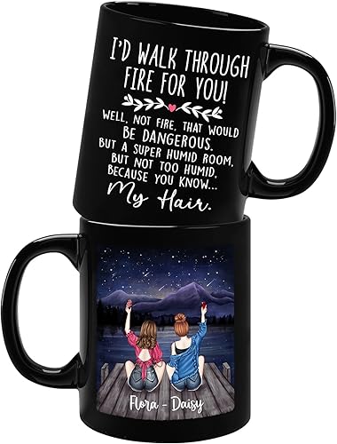 Vista 44 de Taza personalizada de mejores amigas para mujer, taza personalizada para mejor amiga, mejor amiga, mejores amigas, hermanas del alma, taza Taza de 3
