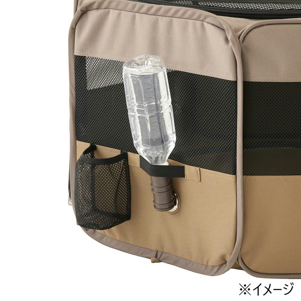 【新品】カインズ　折りたたみメッシュサークル　M 折りたたみメッシュサークル ベージュ Mサイズ | ペット用品（犬