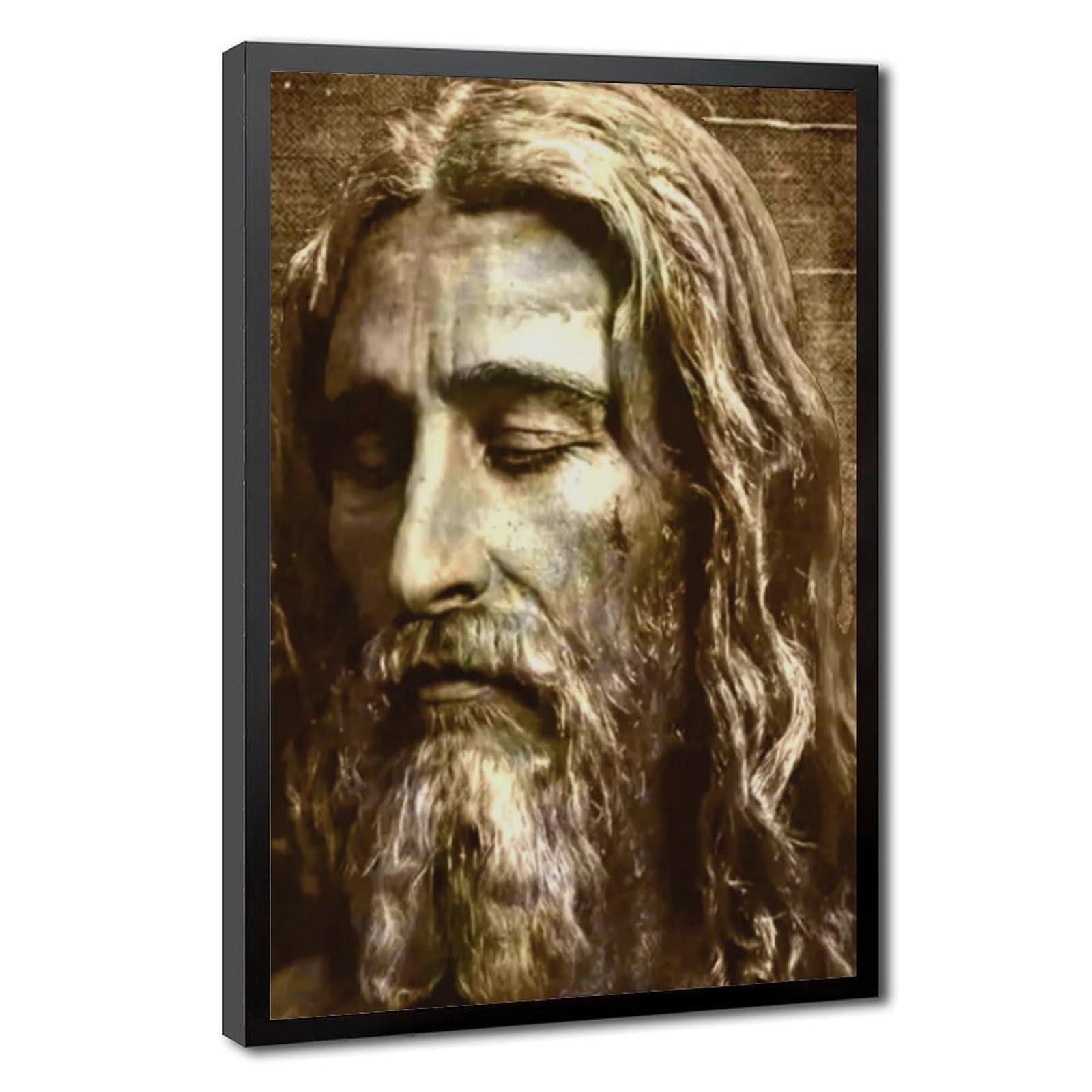 Shroud of Turin Face of Jesus Wall Art - Sacred Historical Image for Spiritual Reflection, Religious Home Decor for Living Room, Church, or Prayer Space