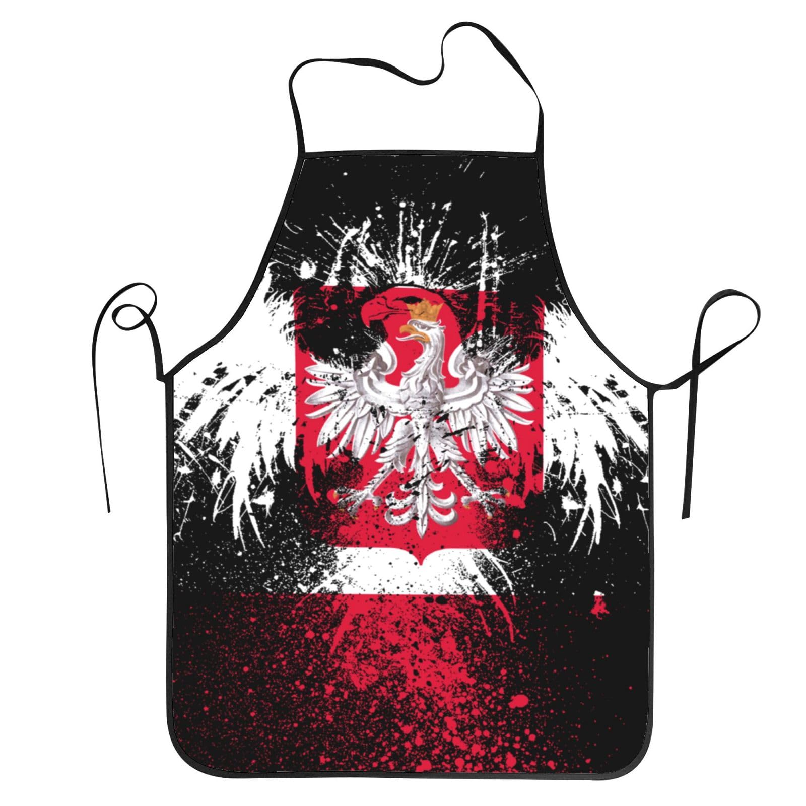 Melbrakin Men's Poland Flags Aprons For Wo For Kitchen Cooking Baking Bbq Chef Apron