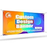 DP BOUTIQUE Custom 2'*3' Vinyl Banners and Signs, Large Personalized Backdrop for Business, Birthday, Parties, Back to School & Event Decoration, Indoor & Outdoor