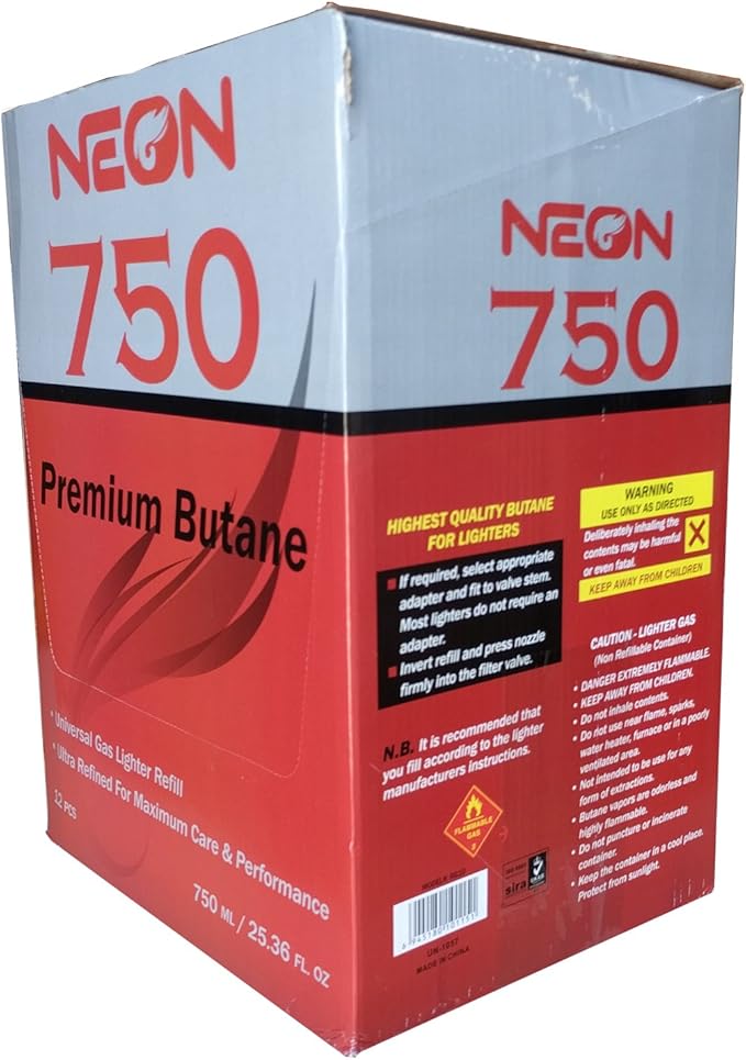 Neon Butane 11x Ultra Refined 750ml Universal Gas Lighter