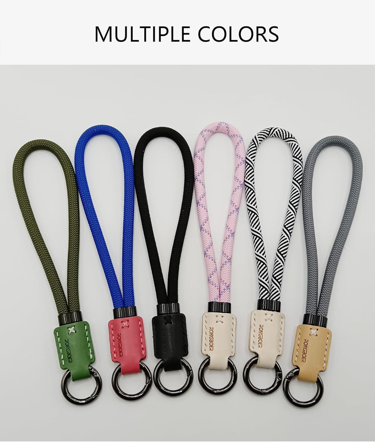 Handmade Cowhide Leather Phone Wrist Strap,Universal Adjustable Key Lanyard,Stylish Wristlet Keychains for Women&Men - Image 3