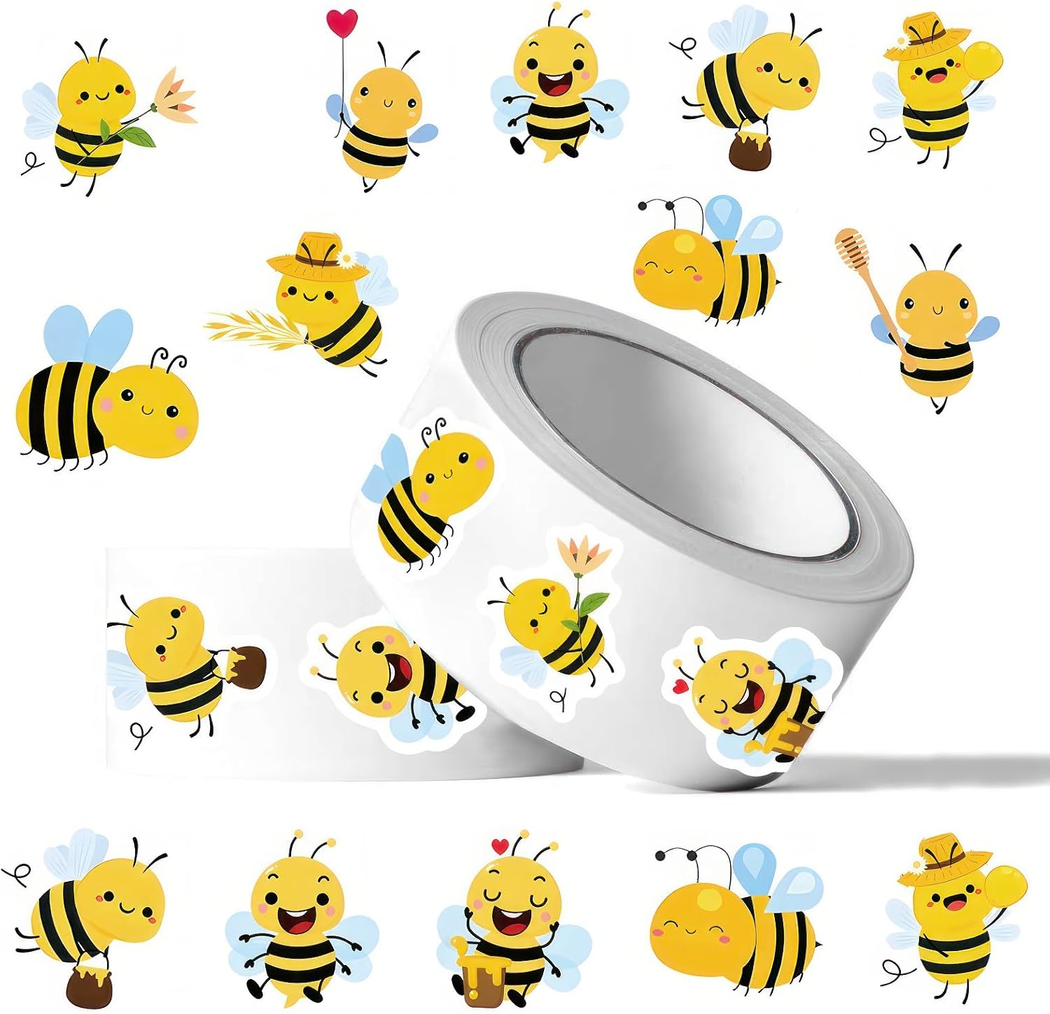 500 Pcs Fruit Stickers Roll 10 Styles Waterproof for Scrapbooking image 4