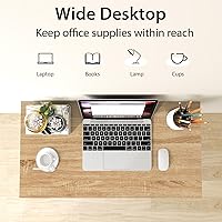 Vista 8 de Tangkula Escritorio plegable para computadora, escritorio plegable de 31 pulgadas para computadora portátil, escritorio de estudio para espacios