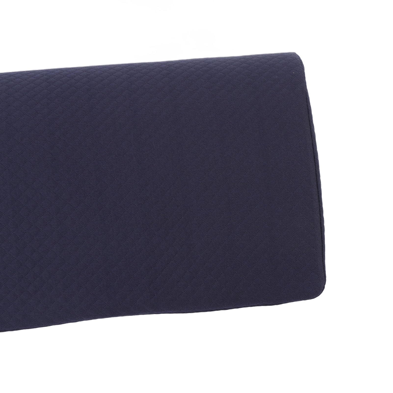 Almohada para elevación de piernas de Forma de Medio Cilindro, Almohada de Apoyo para Las piernas al Dormir, Almohada ergonómica de Espuma viscoelástica para la Rodilla con Funda (Azul)