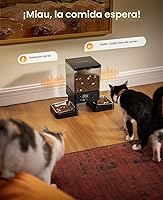 Vista 8 de oneisall Comedero automático para gatos para 2 gatos, 20 tazas/5 L, dispensador automático de comida para gatos para mascotas pequeñas