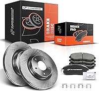 Vista 1 de A-Premium 296mm (11.65 pulgadas) Kit de Rotores de Freno de Disco Ventilados Delanteros + Pastillas Cerámicas Compatibles con Modelos Selectos