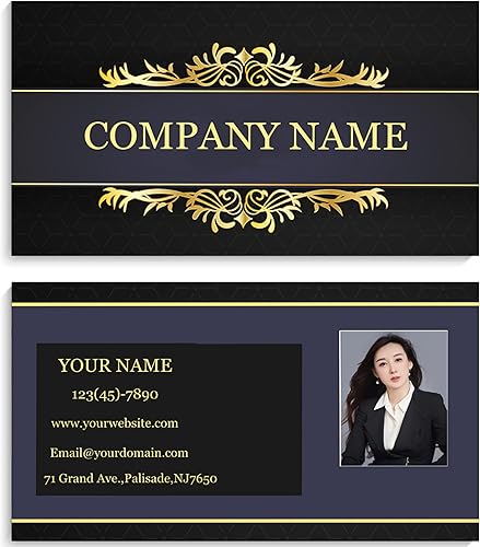 Tarjetas de visita impresas personalizables de 3.5 x 2 pulgadas, 500 tarjetas de identificación para negocios con una o doble cara personalizada