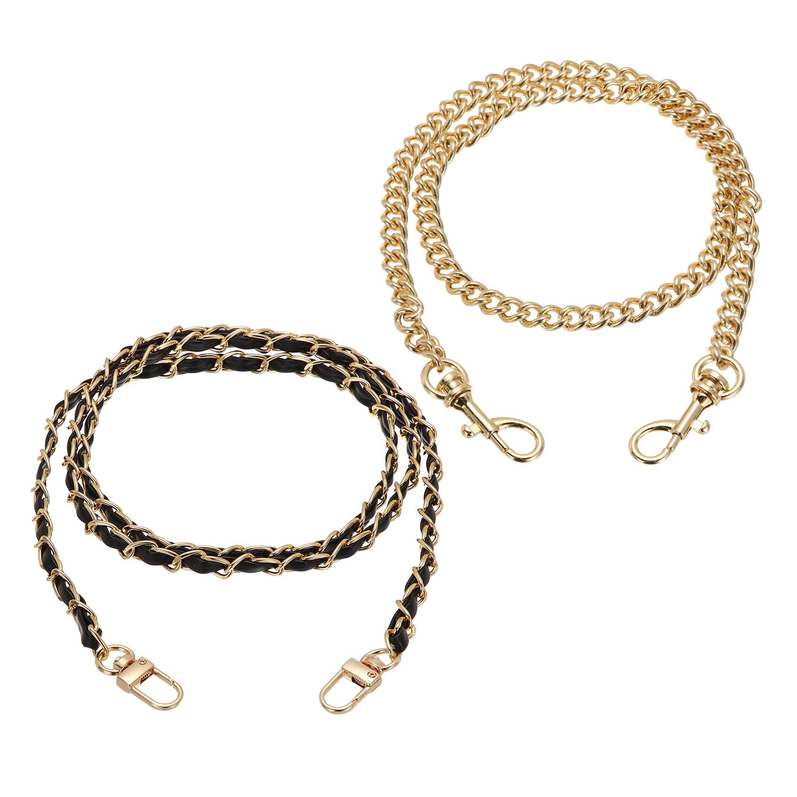 Correas de cadena dorada con cuero para renovar tus bolsos de mano de forma elegante 7