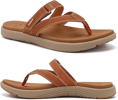 COFACE - Sandalias ortopédicas de moda para mujer, ligeras, sin cordones, con cojín para yoga, pata de gallo y soporte cómodo para el arco de la