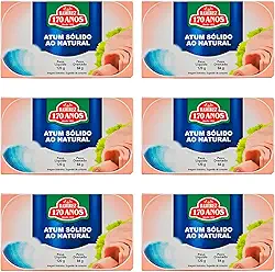 Atum em Lata Sólido Light Ramirez em Água ao Natural 120g Dieta - Rico em Ômega 3 - Importado de Portugal - Tampa Abre Fácil - 6Un.