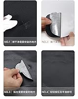 Vista 3 de 9 parches de reparación autoadhesivos, calcomanías de cuero resistentes al desgaste (marrón)