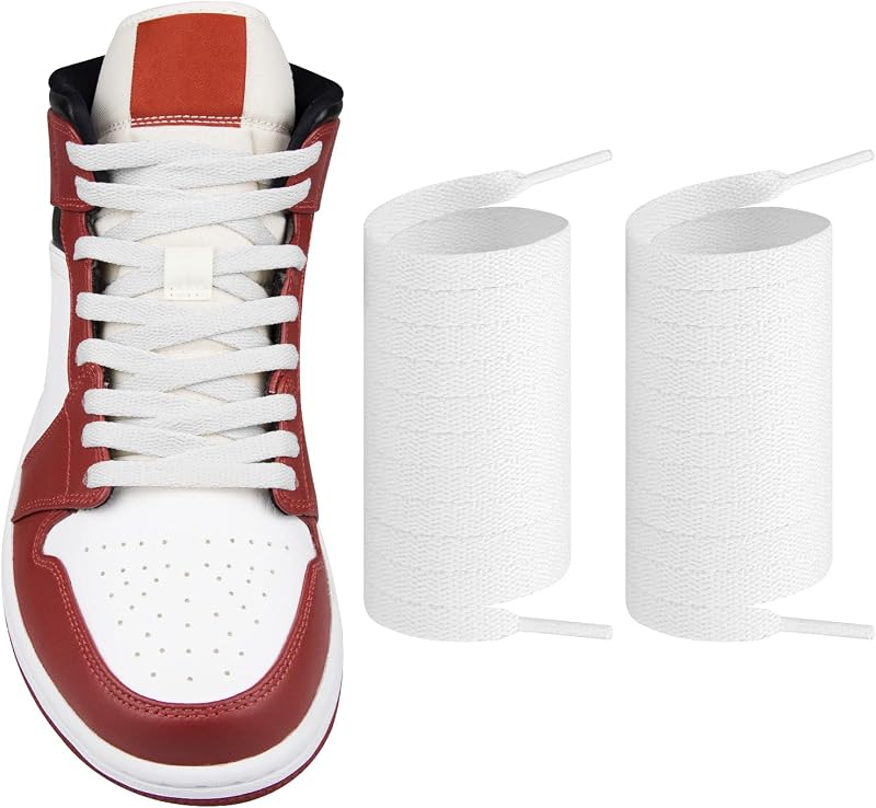 Endoto Shoe Laces for Air Jordan 1/2/3/4/5/6/7/8 Replacement Shoelaces | 8MM Flat Laces | Material: Polyester