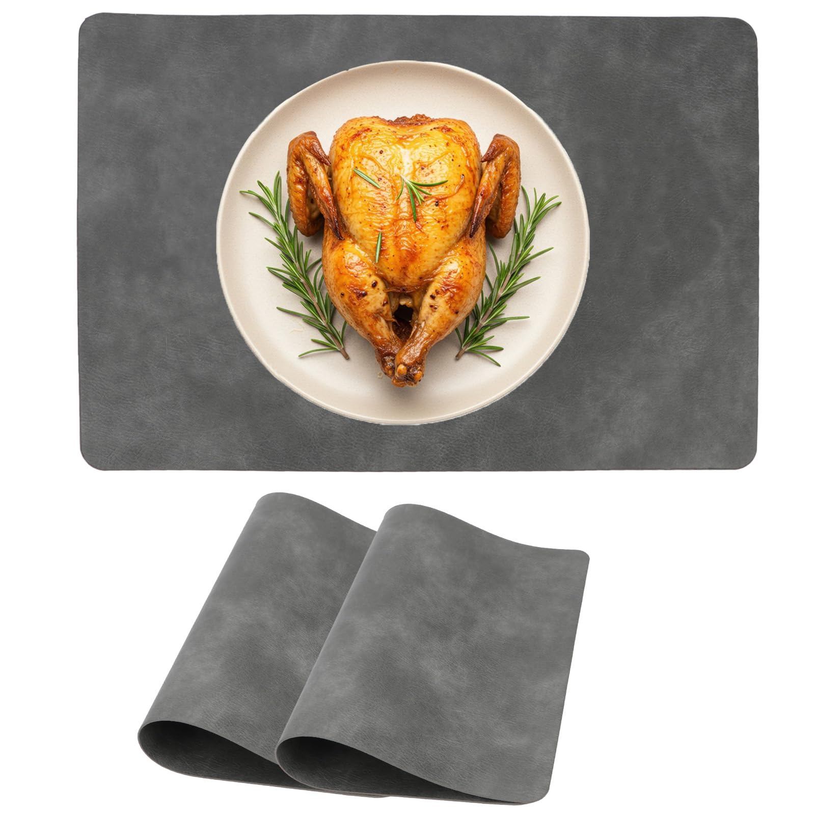 Sets de table en cuir imperméables et lavables pour table propre