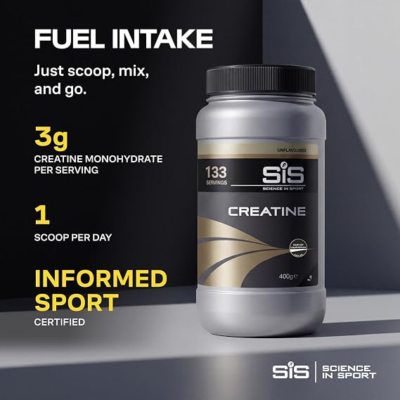 SiS Creatine Monohydrate Powder, Unflavored, 14.1 oz, 133 Servings