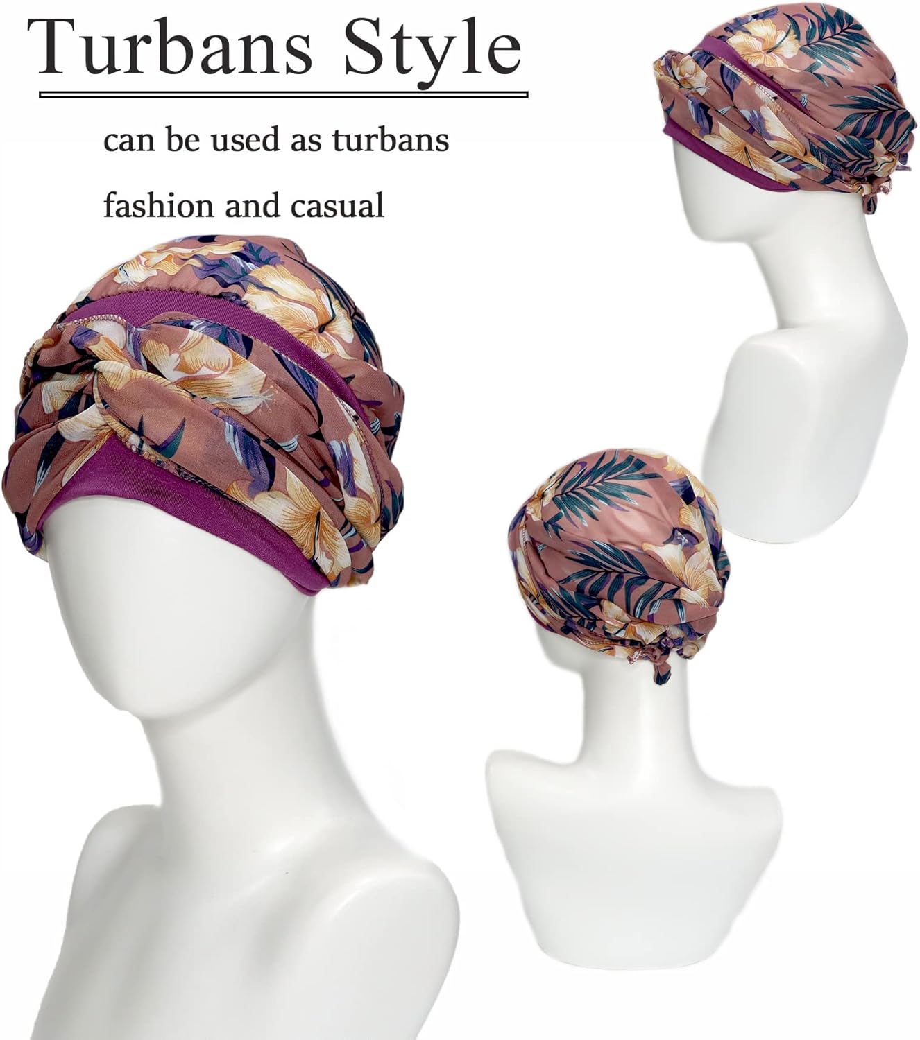 Headwear for Women Sleep Beanie Head Scarf for Bald Wraps Cancer Hats Turbans