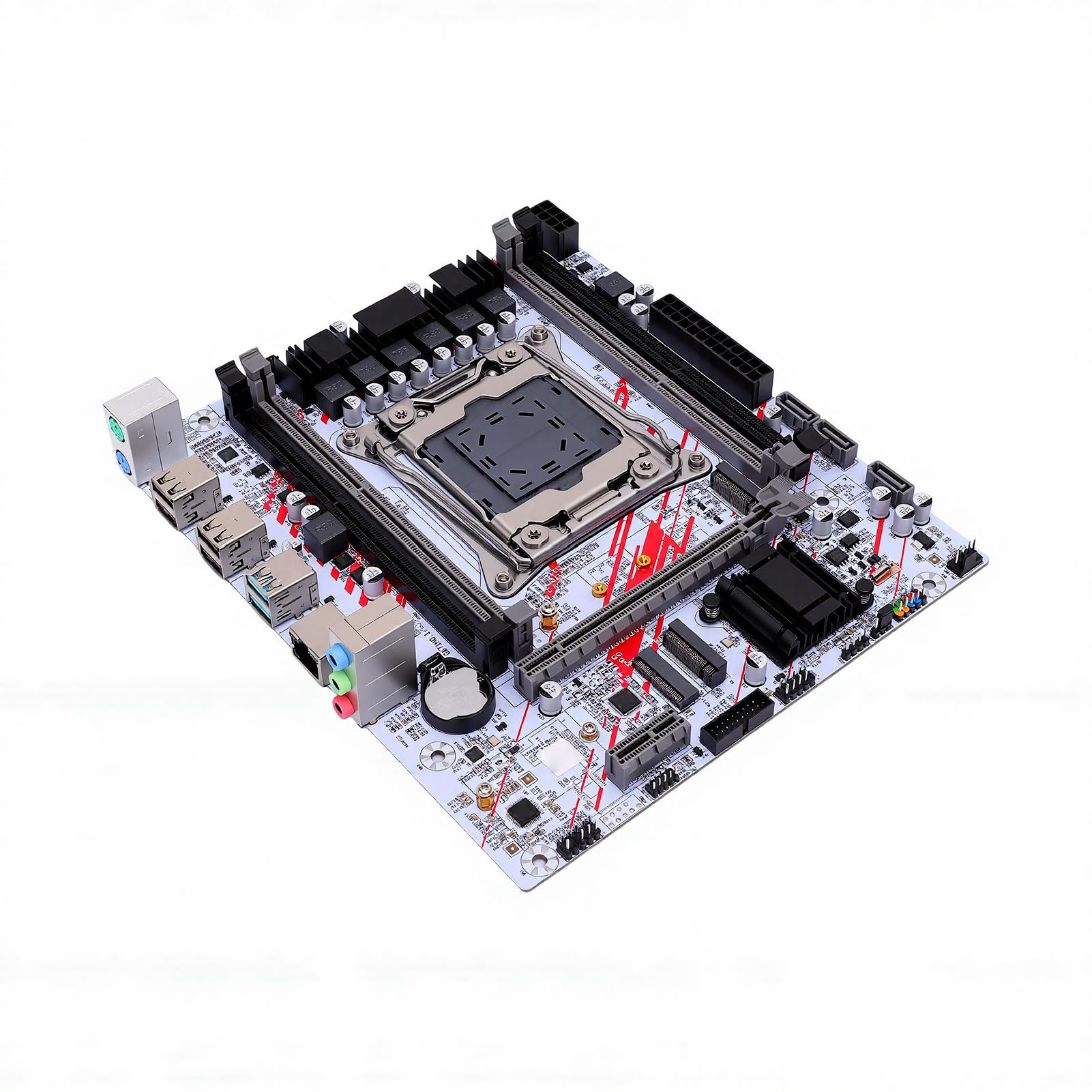 Annadue Scheda Madre X99 4 DDR3 128 GB PCIe X16, LGA 2011-3 per E5 V3 V4