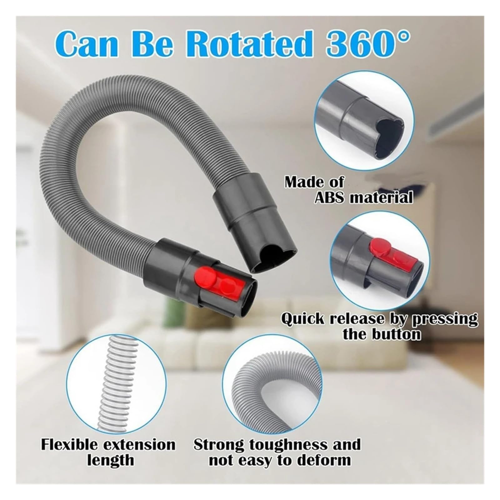 Boquilla Flexible para Ranuras, Compatible con Dyson V11 V10 V8 V7