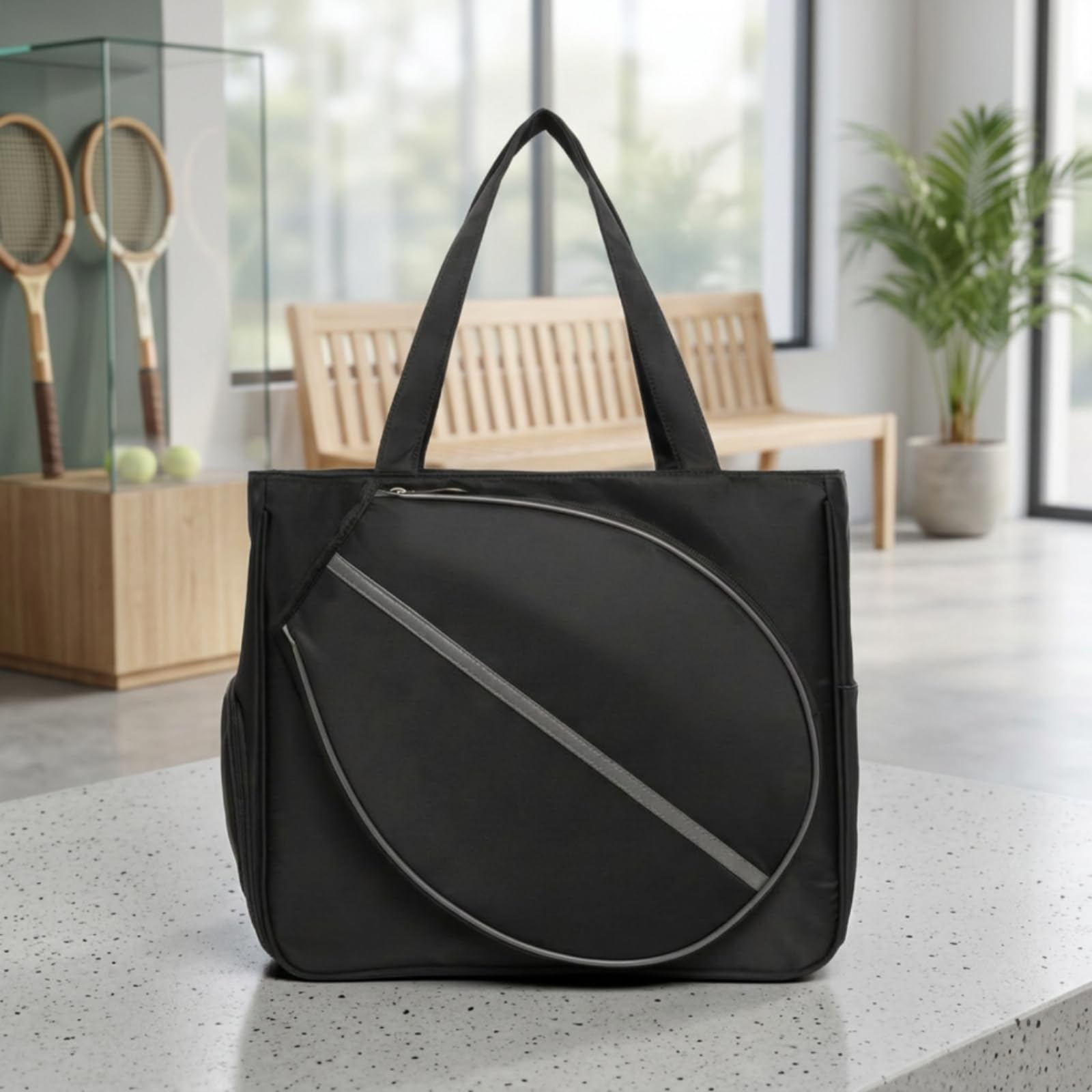 Borsa Porta Racchette con Scomparto Scarpe Multitasche Borsone Sportivo Multifunzionale per Tennisti, Palestra