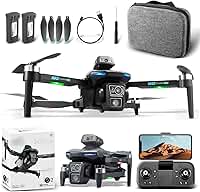 Drone com Camera 4K, XT606 Drone Profissional com Controle Remoto e 2 Baterias, Transmissão HD em Tempo Real, com Flutuação de Fluxo Óptico, Comutação de Lente Dupla, Rolagem de 360°, Alcance 100m