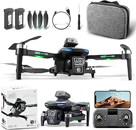 Drone com Camera 4K HD, XT606 Drone Profissional, com Flutuação de Fluxo Óptico, Comutação de Lente Dupla, Rolagem de 360°, Fotografia por Gestos, Drones com 2000mAh Bateria