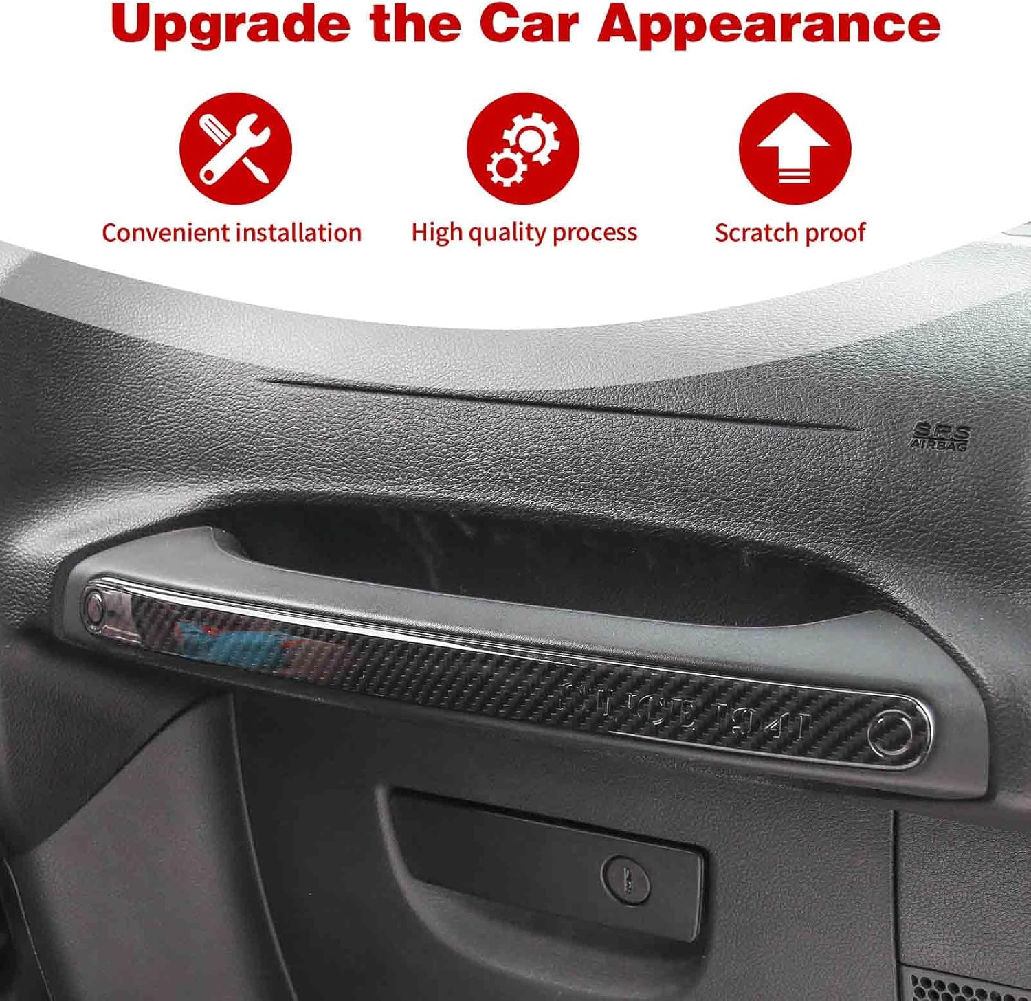 for Wrangler JK Interior Trim Kit Carbon Fiber for Jeep Wrangler JK JKU 2011-2017 2-Door Carbon Fiber Interior Accessories16pcs