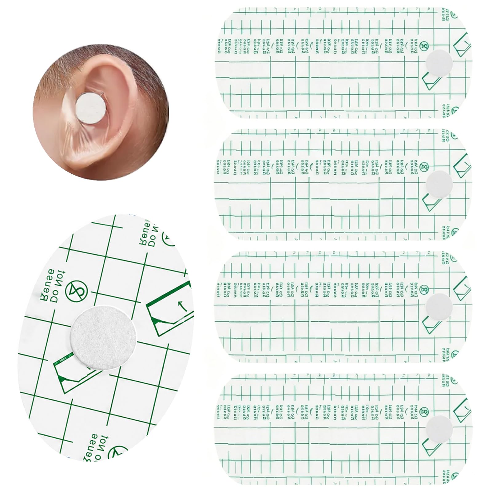 120Pcs Waterproof Ear Covers with Cotton for Adults,Kids and Baby