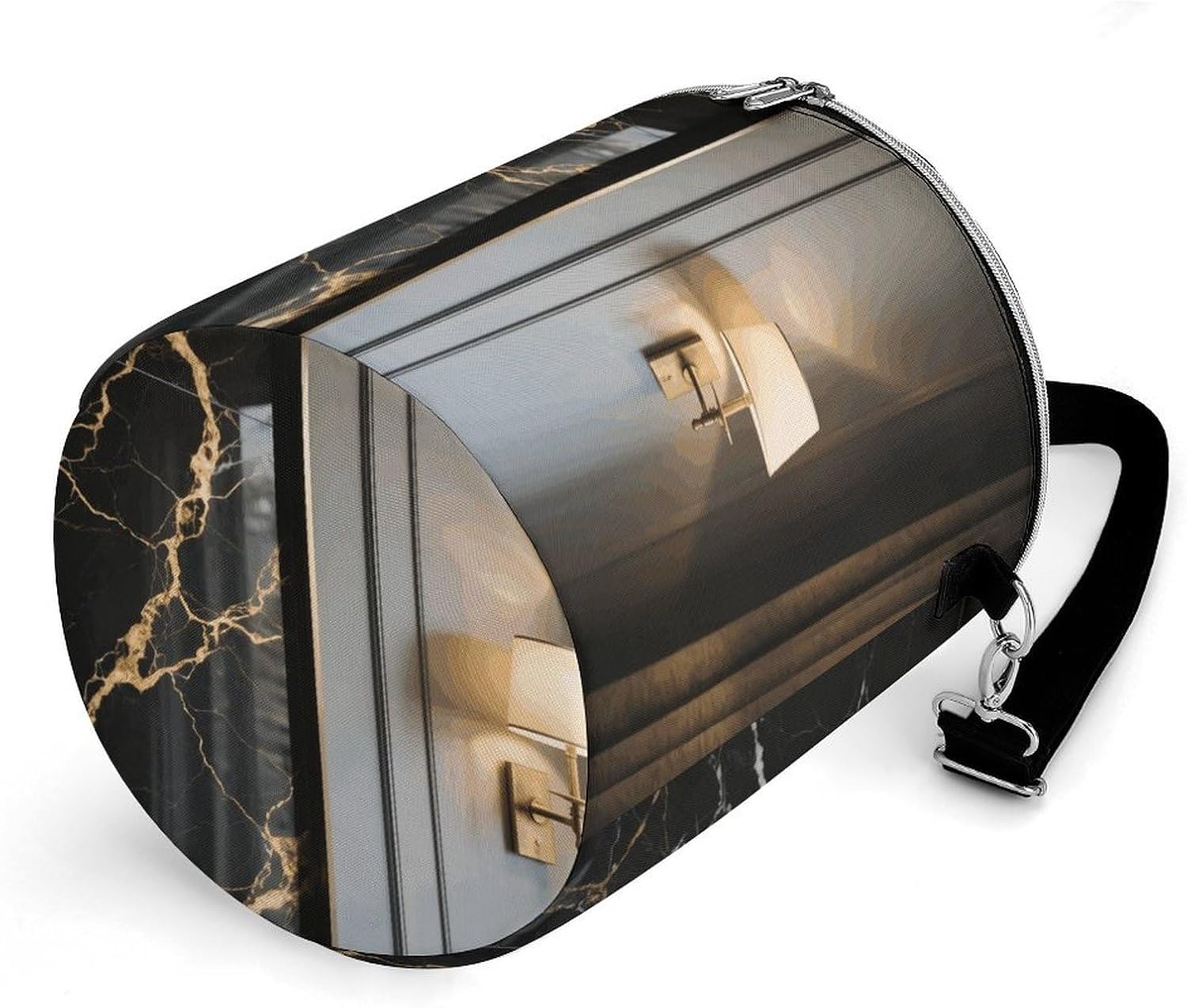 Marble Pattern Lunch Bag 15L, Insulated Picnic Basket with Leakproof Design - Large Cooler Tote for Camping, Beach, Hiking & Groceries