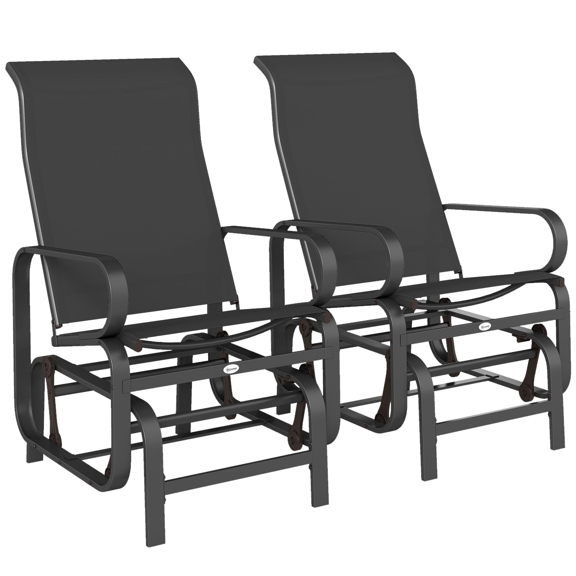 Outsunny Mesh Glider Chair Set of 2