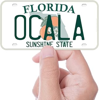 Florida Bumper Stickers for Car - Waterproof Vinyl FL Decals for Hydroflask, 10+ Cities (Ocala)