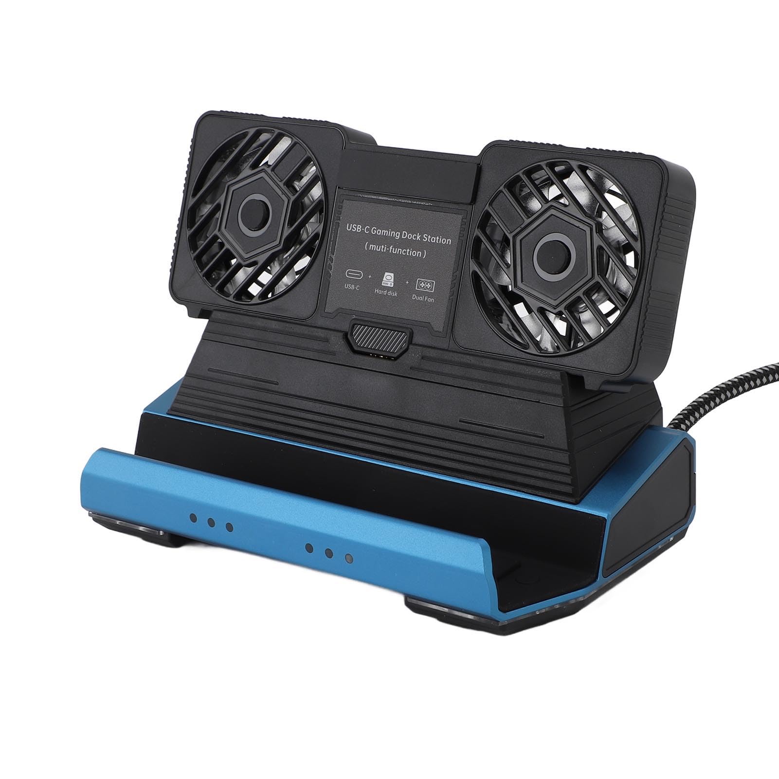 Generic Estación de Acoplamiento 10 en 1 con Ventiladores de Refrigeración Duales para Legion Go y Claw 4K 60Hz USB C Hub para Jugadores Aleación de Aluminio RGB