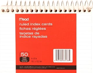 Mead Wirebound Ruled Index Cards, 4 X 6 Inches (63138)