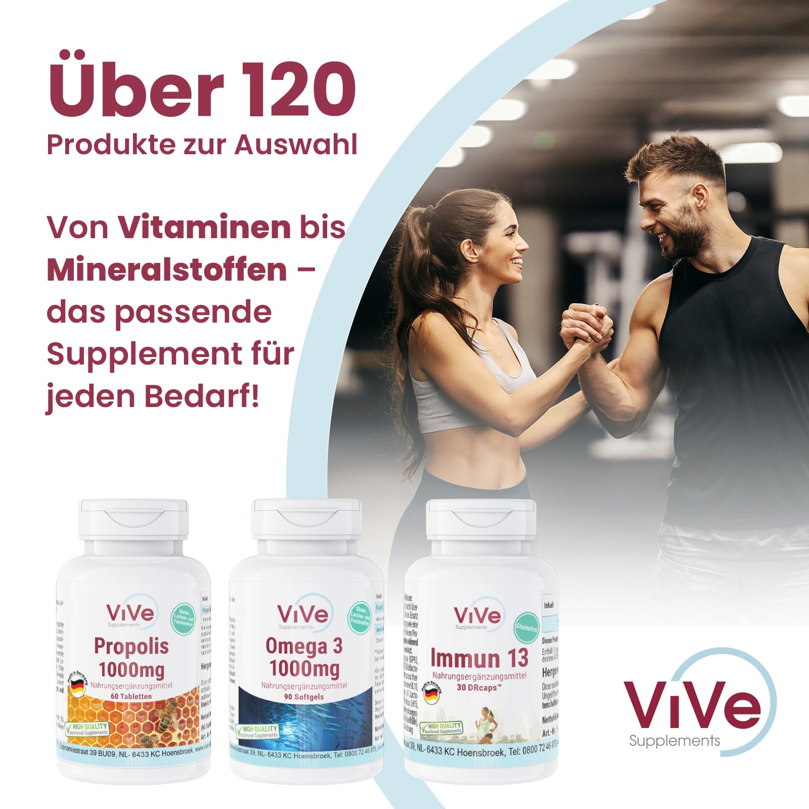 Gelée Royale 500mg - 90 Kapseln - schluckfreundlich - Standardisiert auf 4% 10-HDA - Hochwertige Qualität nach ISO-Norm - Schonend gefriergetrocknet | Qualität aus Deutschland von ViVe Supplements