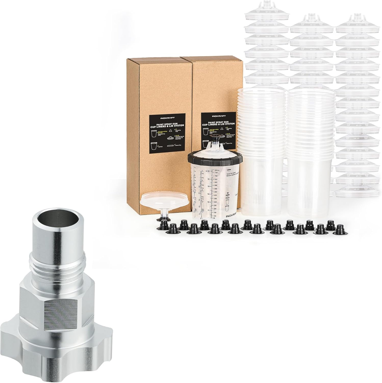 InoKraft Disposable Paint Sprayer Gun Cup, Large 28 Ounce