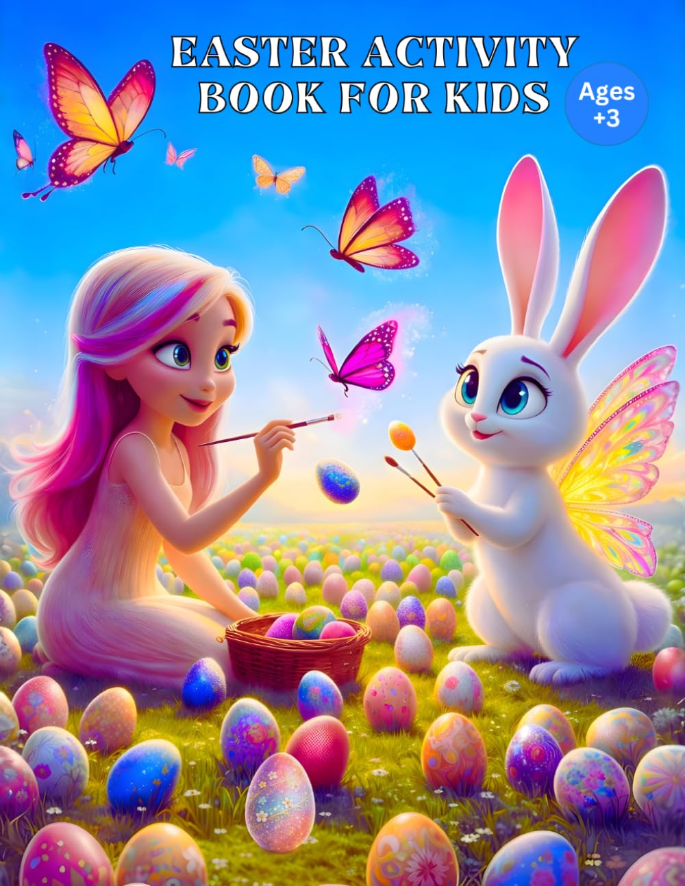 Easter Activity Book for Kids Ages 3+: Educational Workbook with Alphabet, Numbers, Tracing, Coloring, Mazes and Learning Games