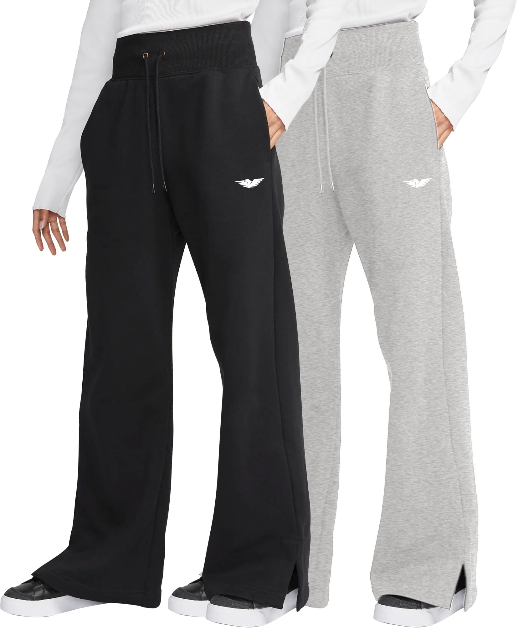 AMERICAN HEAVEN Women's Super Fleece Sweatpants | High-Waisted Wide- Leg Yoga Drawstring Fashion Pants | Multi Packs Colors