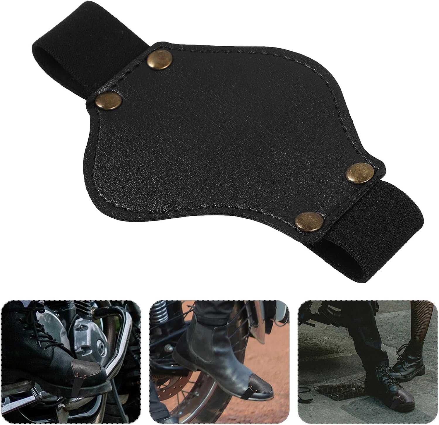 MAGICLULU 5pcs Motorcycle Gear Shift Lever Protective Shoe Covers – Soft Universal Shifter Pad Boot Protector for Motorbike Use – Black Anti-Scratch Toe Guards for Riding
