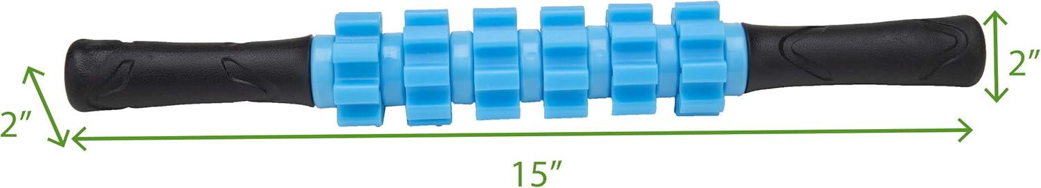 Mind Reader Roller Cellulite, Deep Tissue Massage Stick for Sore Muscles, Blue, 6