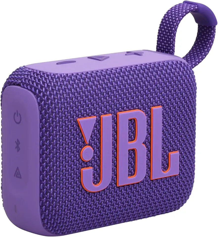 JBL Go 4 – Alto-falante Bluetooth ultraportátil, impermeável e à prova de poeira, bateria integrada de 7 horas, feito em parte com materiais reciclados (roxo)
