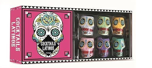 Cocktails latinos: Coffret avec 6 verres à shot et 1 livre de recettes