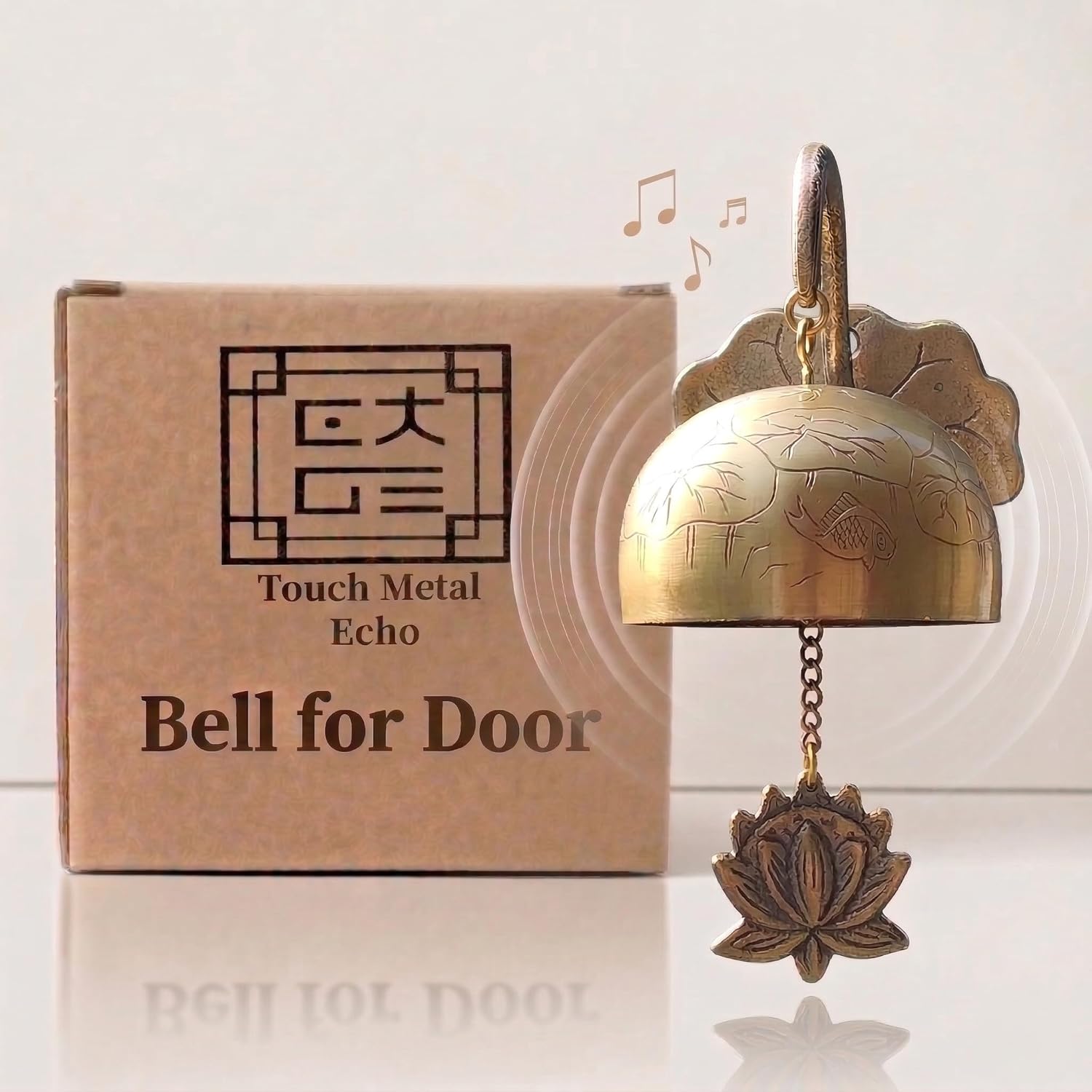 Solid Brass Shopkeepers Bell for Door Opening – Handmade in Korea – Bells for Door & Business Entrance – Home Decor Housewarming Gift