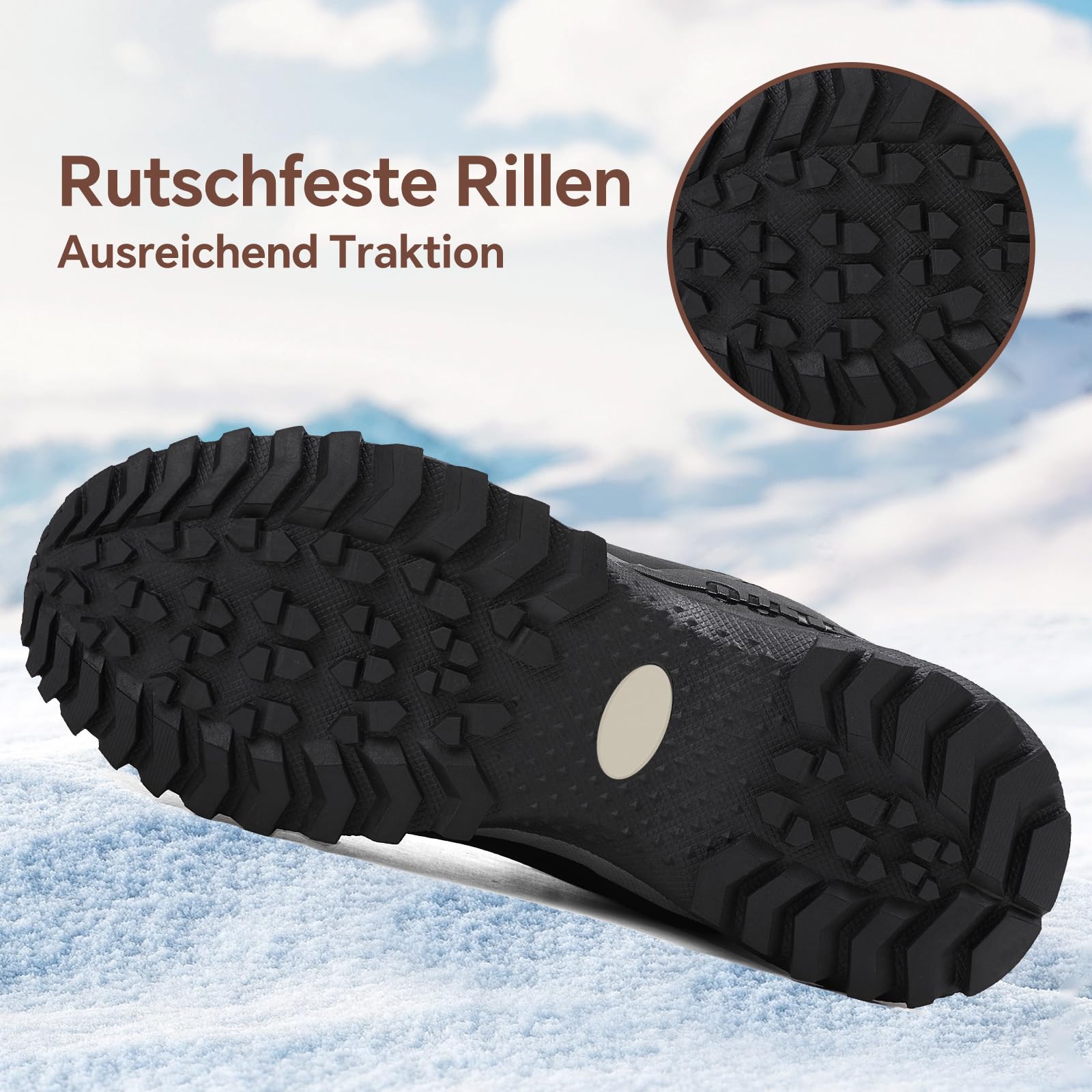 AX BOXING Stivaletti Uomo Scarpe da Trekking Scarponcini Invernali Stivali da Neve Escursionismo Montagna Antiscivolo EU41-46