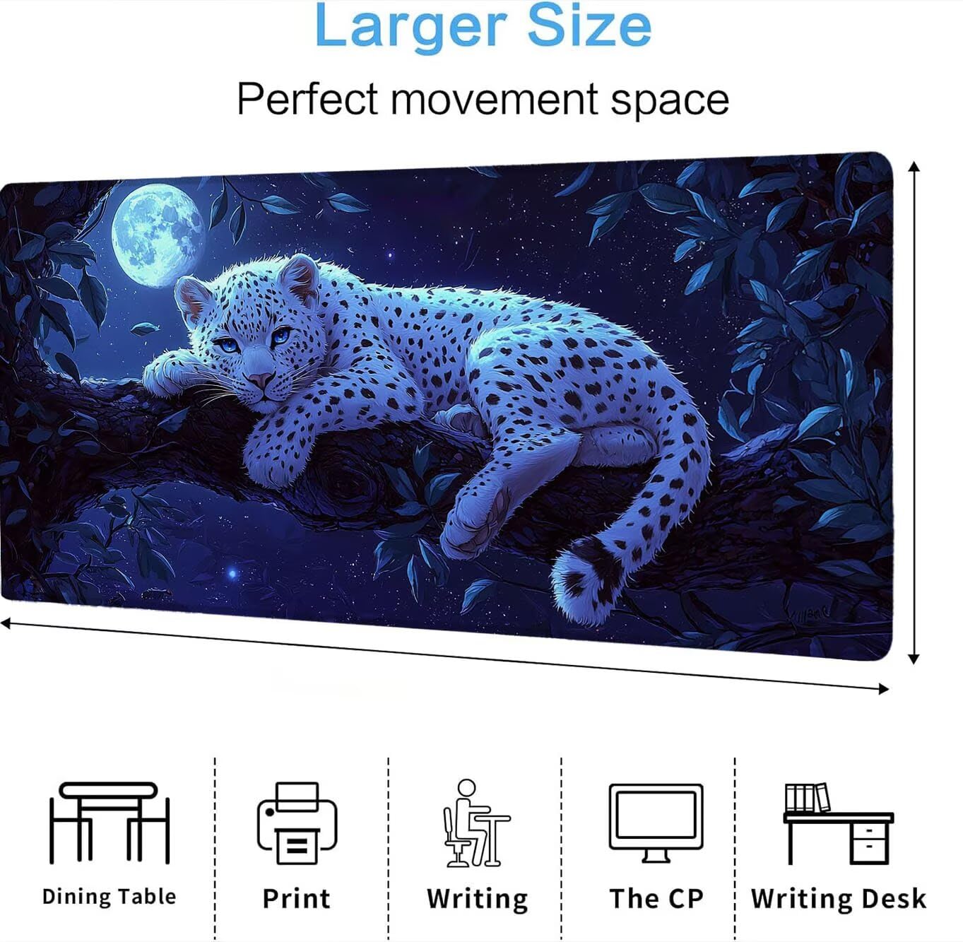 Podkładka pod mysz, podkładka pod mysz XXL 1500 x 800 mm podkładka dla graczy, wodoodporna gumowa podstawa, duża podkładka pod mysz do gier na biurko szyte krawędzie wodoodporna antypoślizgowa dom