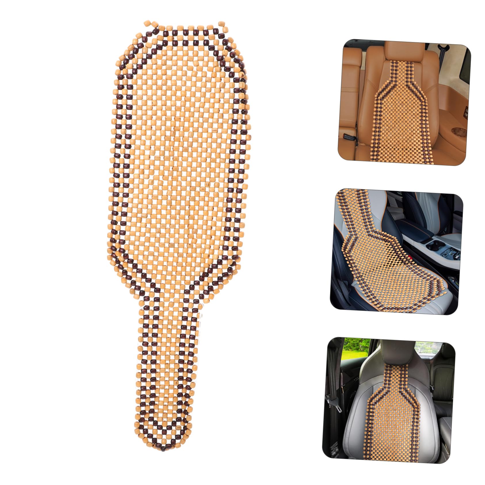 Cuscino Seduta Auto in Legno a Perline 1 Pz per Guida | Vacanze Estive, Traspirante per Lunghe Ore, Effetto Massaggio Delicato