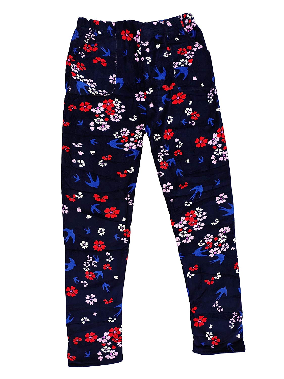 Girl's Velvet Printed Leggings for Winters