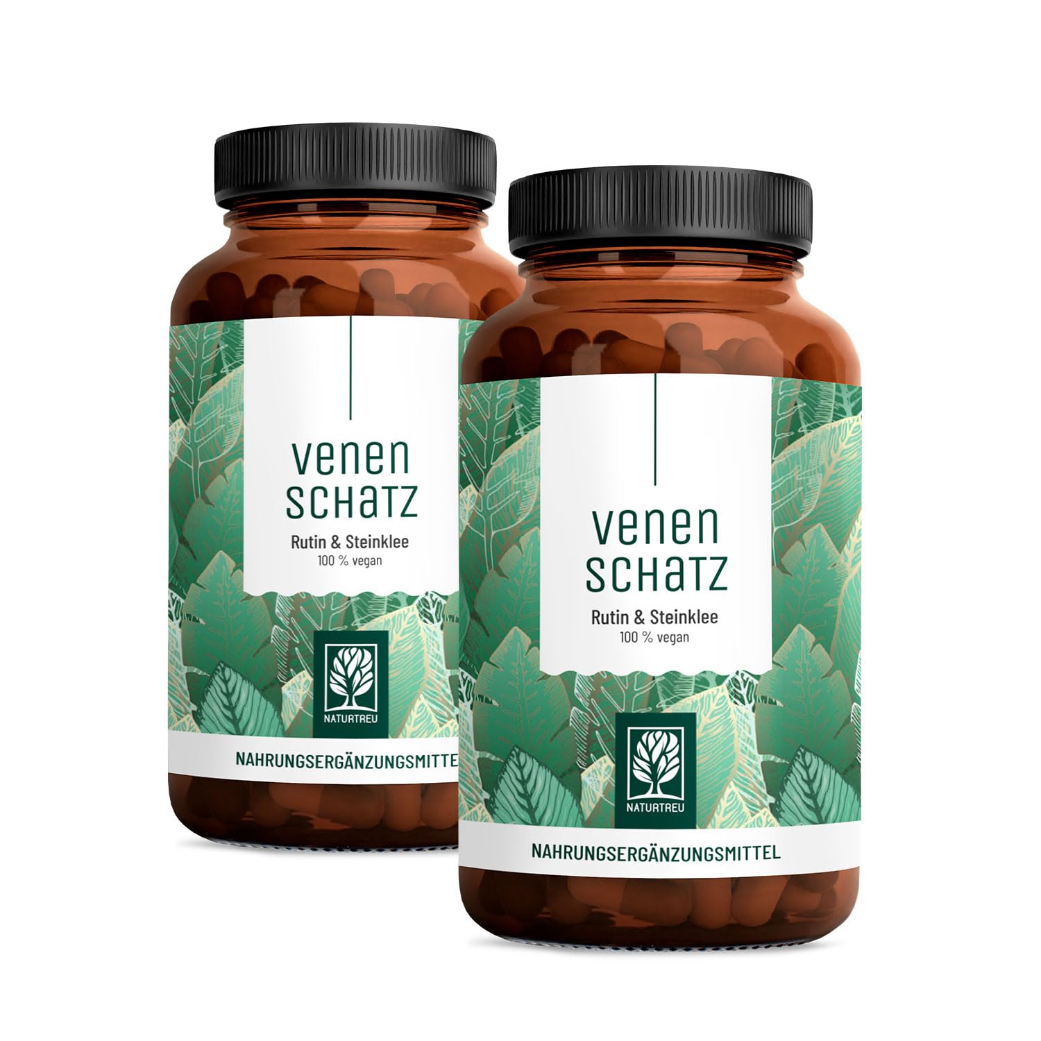 Rutin Steinklee Komplex 240 Kapseln - 500mg Rutin hochdosiert & 394mg Steinklee - Pflanzliche Alternative zu Venenkapseln Venentabletten - Vegan - Venenschatz von NATURTREU