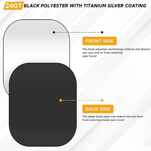 Miniatura 13 de EcoNour Parasol plegable para parabrisas de automóvil, parasol delantero para sol, calor y rayos UV, parasol para ventana delantera del automóvil
